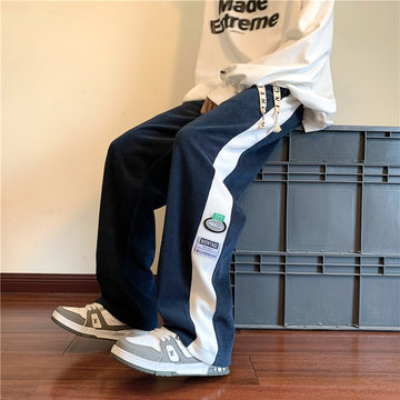 Men's Corduroy Pants Fashion Straight Leg Loose Trousers Casual Sweatpants Pantalons aidase-shop